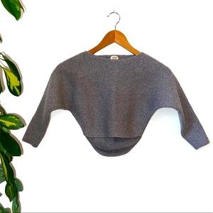 WILFRED ARITZIA grey wool crop top